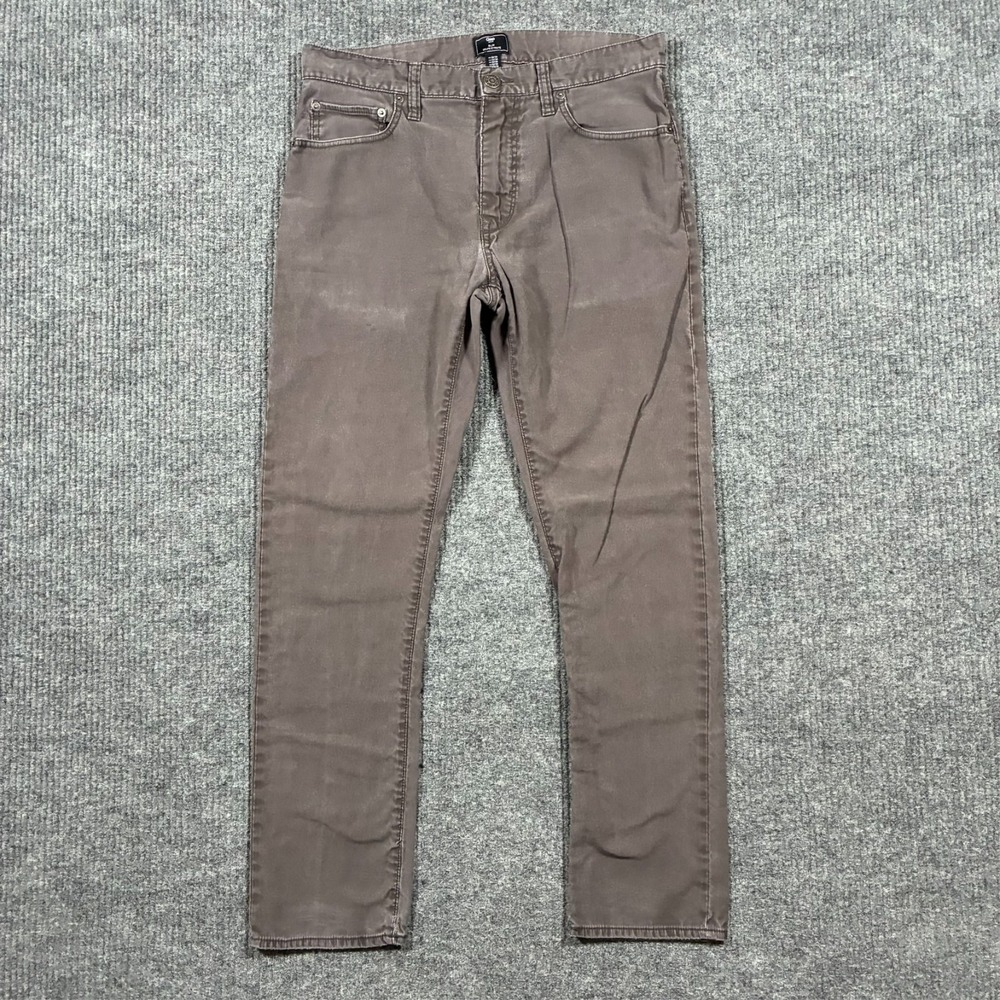 Gap Slim Mens Chino Pants Size 32x30 Brown Casual Straight Stretch Flat Front